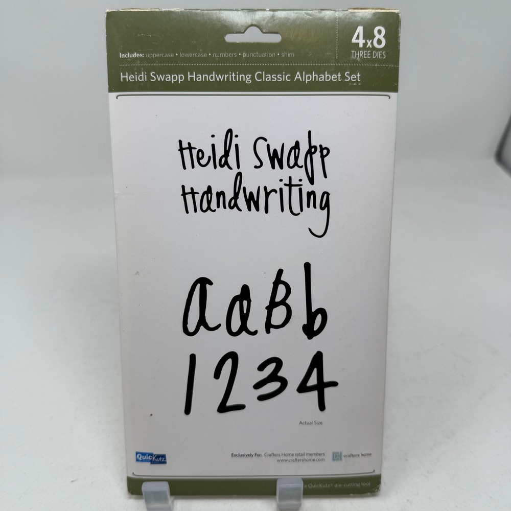 Heidi Swapp Handwriting Classic Alphabet Set QuicKutz 4x8 Three Dies Font